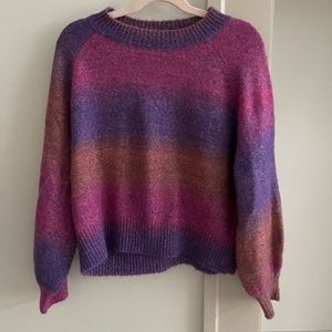 Sweater - Girls Pink and Purple Sweater